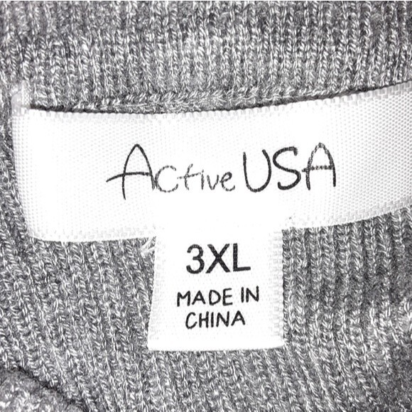 Active USA 3X Gray Turtleneck Sweater NWT - Picture 2 of 7